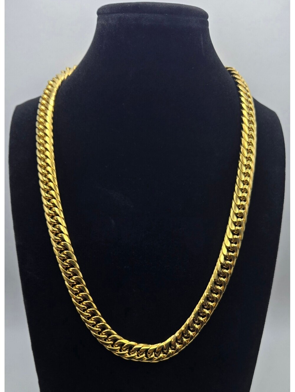 NEW TALIDARA MIAMI CUBAN 11MM 24” Necklace, Gold Plated over Stainless Steel NWT